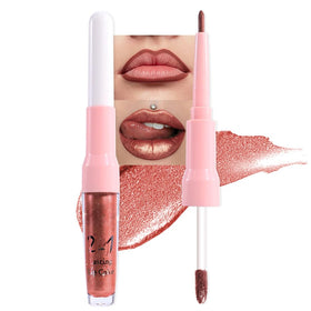 evpct lip liner and lipstick combo showing bronze gold shade