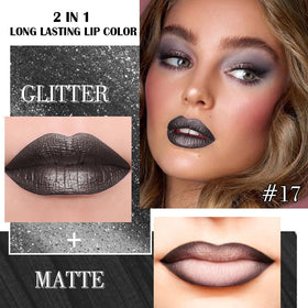 evpct Lip Liner and Lipstick Combo swatches on skin
