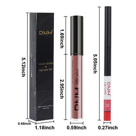 evpct Lip Liner and Lipstick Set displayed with makeup accessories