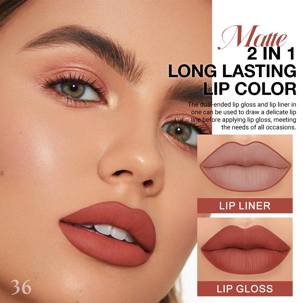 evpct Lip Liner and Liquid Lipstick Set back view