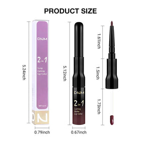 evpct Lip Liner and Liquid Lipstick Set displayed with makeup accessories