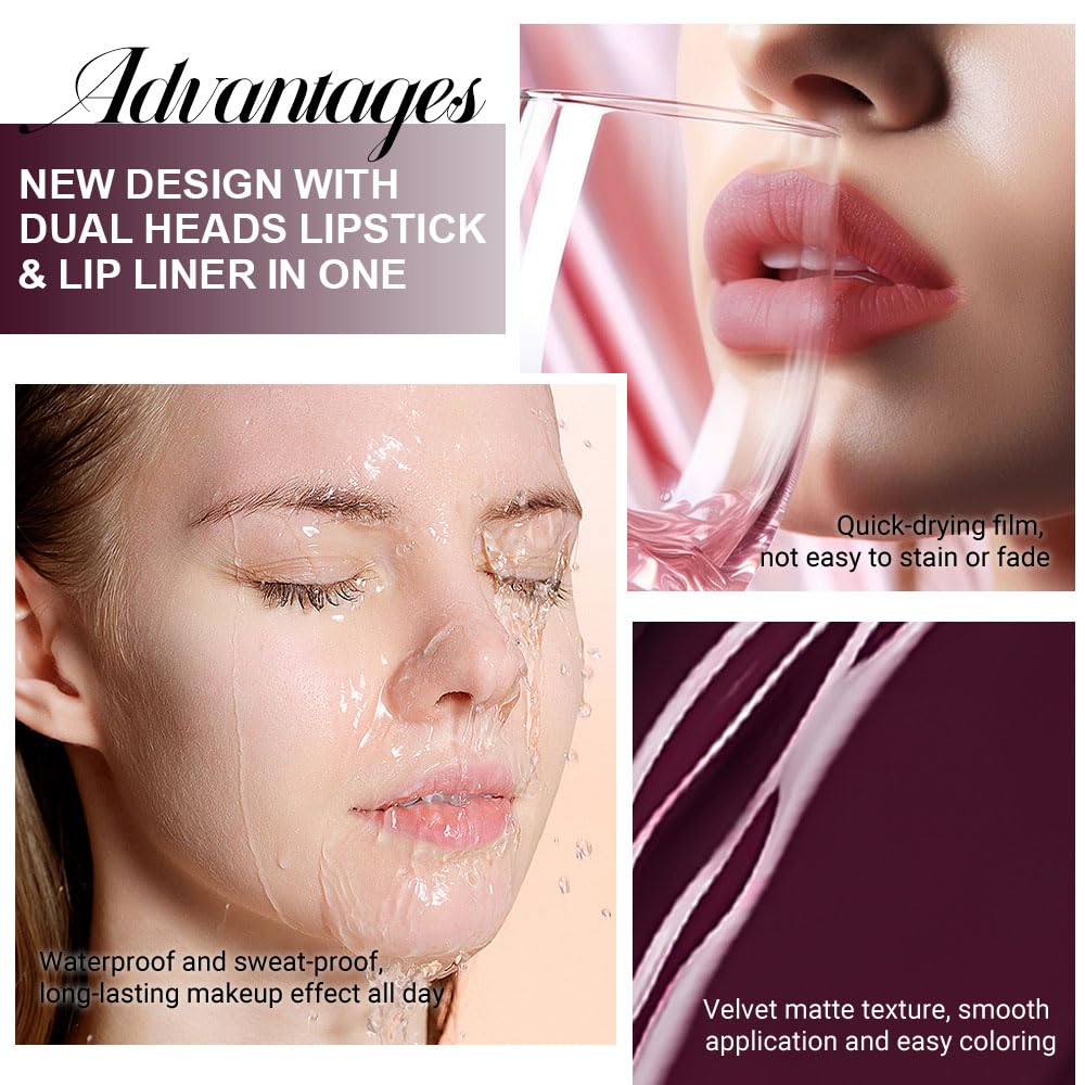 evpct Lip Liner and Liquid Lipstick Set packaging