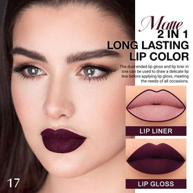 evpct Lip Liner and Liquid Lipstick Set showing dual-ended design