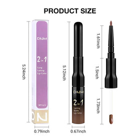 evpct lip makeup set displayed on a vanity