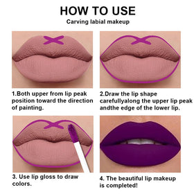 evpct lipstick and lip liner set on a vanity