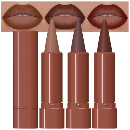 evpct Lipstick Crayon Set front view showcasing three shades