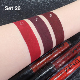 evpct lipstick swatches on skin showing matte finish