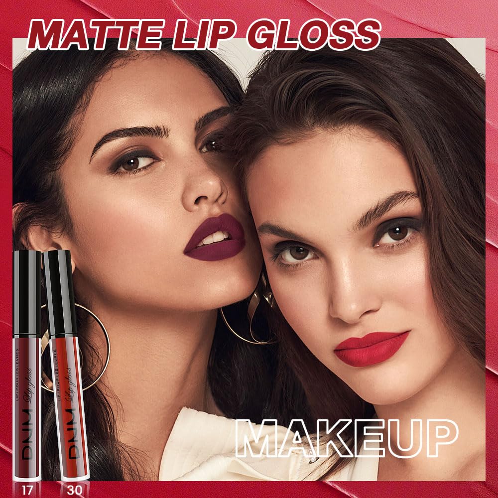 evpct liquid lipstick close-up of dark red shade