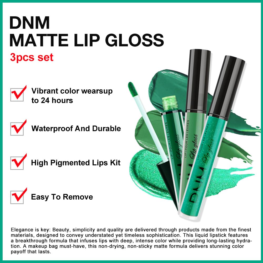 evpct liquid lipstick in emerald green shade