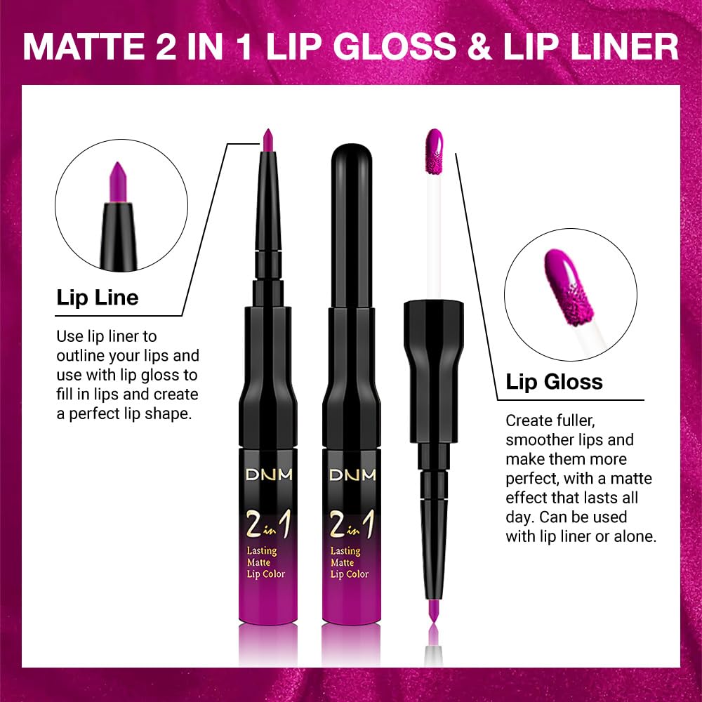 evpct Liquid Lipstick in Fuchsia Red shade with applicator