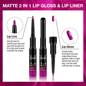 evpct Liquid Lipstick in Fuchsia Red shade with applicator