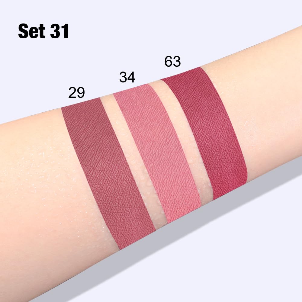 evpct liquid lipstick set displayed on vanity