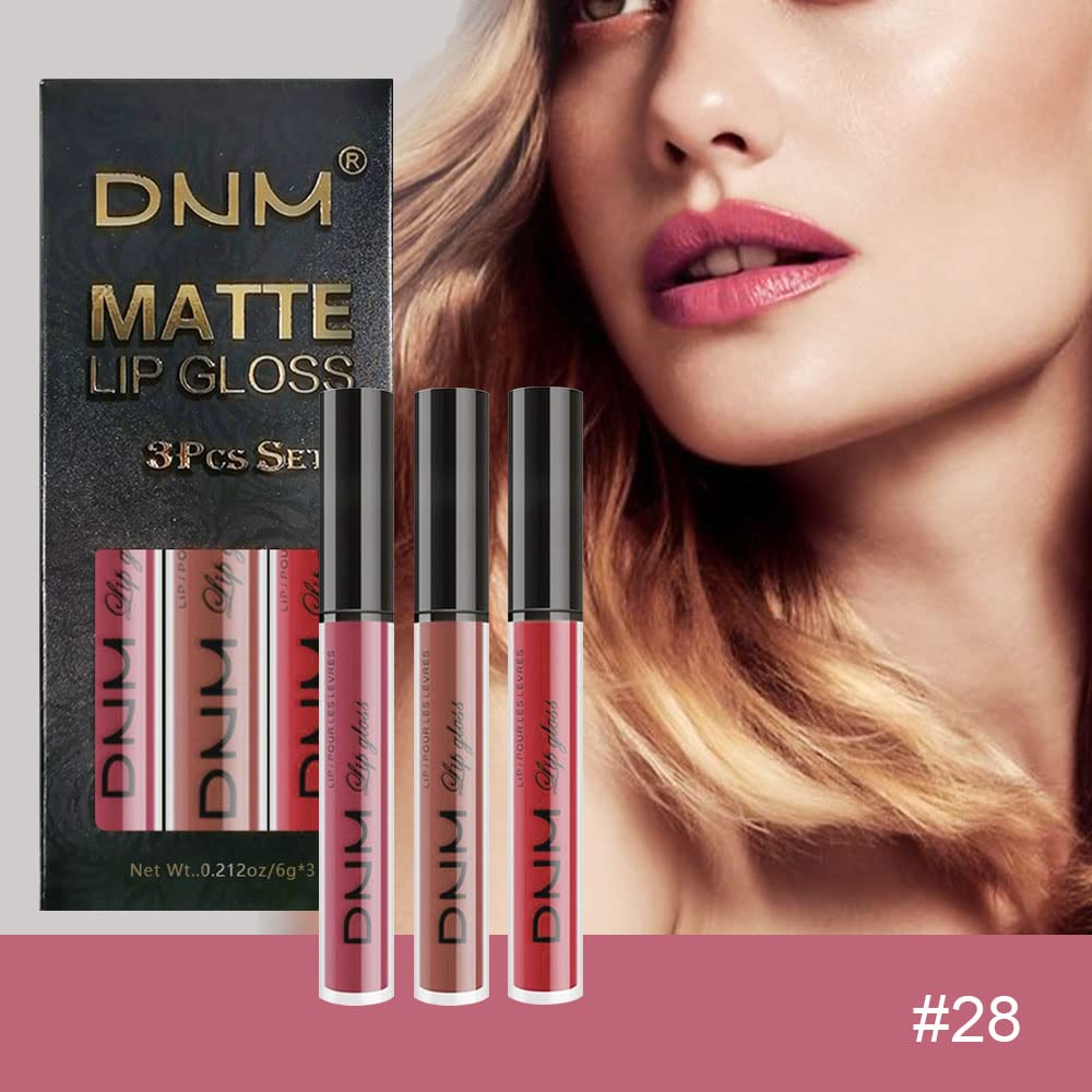evpct Liquid Lipstick Set displayed with makeup accessories