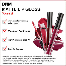 evpct Liquid Lipstick Set packaging showing three matte lipstick tubes
