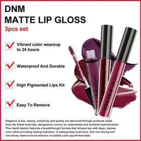 evpct Liquid Lipstick Set showing dark red shade