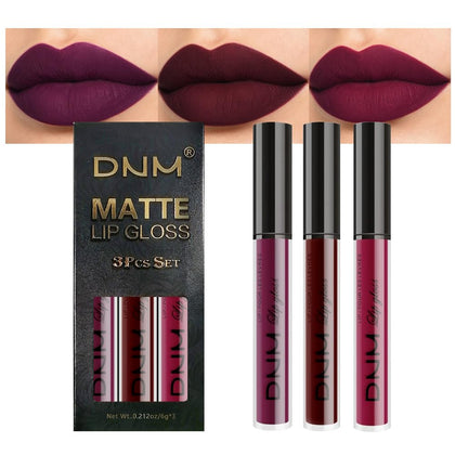 evpct Liquid Lipstick Set with three matte shades in packaging