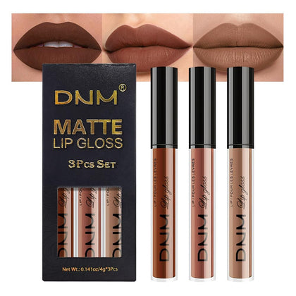evpct Liquid Lipstick Set with three matte shades in packaging