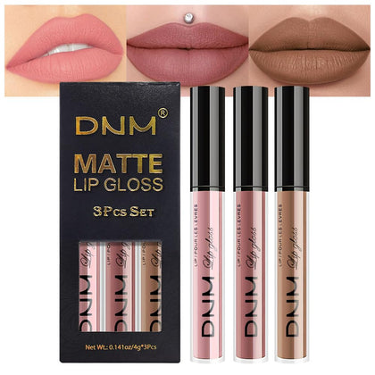 evpct Liquid Lipstick Set with three matte shades in packaging