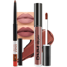 evpct Maroon Matte Lip Liner and Lipstick Combo Set front view