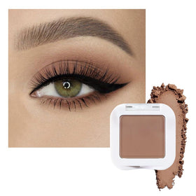 evpct Matte Brown Eyeshadow Palette front view with various shades