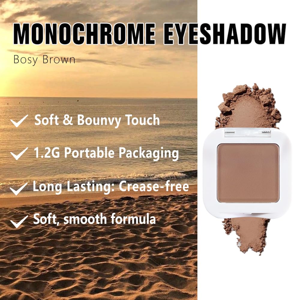 evpct Matte Brown Eyeshadow Palette open view displaying all shades