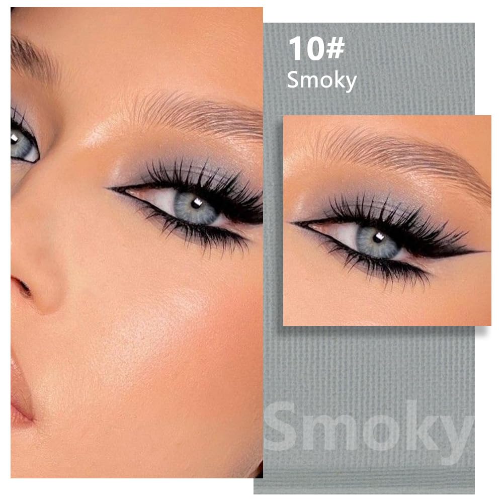 evpct Matte Grey Eyeshadow Singles Palette shades display