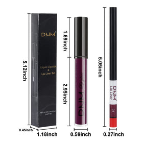 evpct Matte Liquid Lipstick and Lip Liner in use on model