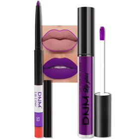 evpct Matte Liquid Lipstick and Lip Liner Set in lavender purple
