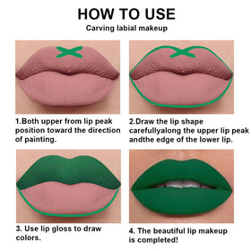 evpct Matte Liquid Lipstick and Lip Liner Set on a vanity