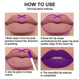 evpct Matte Liquid Lipstick applied on model's lips