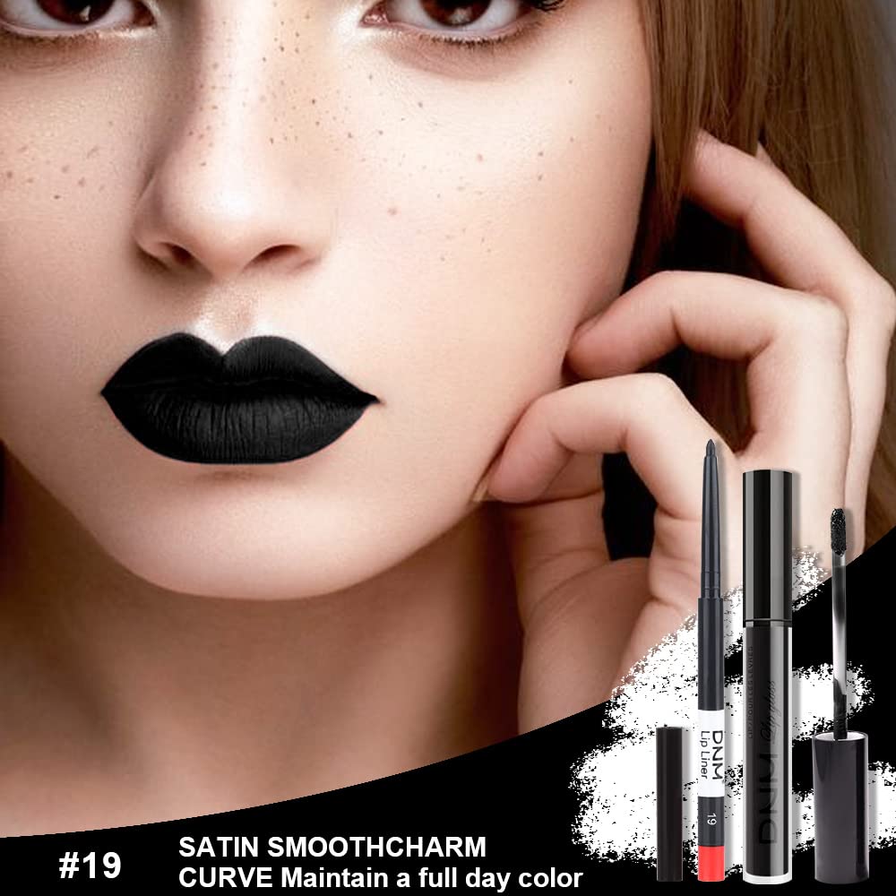 evpct Matte Liquid Lipstick close-up showing dark matte finish