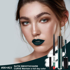 evpct Matte Liquid Lipstick dark green shade close-up