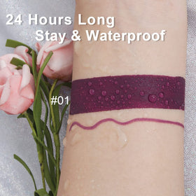 evpct Matte Liquid Lipstick swatch on skin