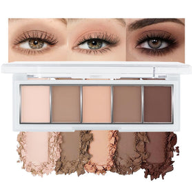 evpct Matte Nude Eyeshadow Palette front view showing 5 shades