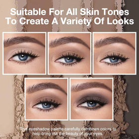evpct Matte Nude Eyeshadow Palette on a makeup vanity