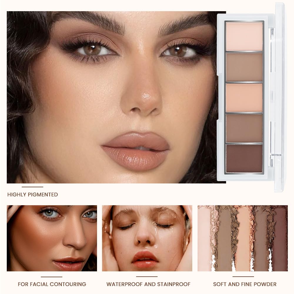 evpct Matte Nude Eyeshadow Palette open displaying Nude Pink and Cocoa shades