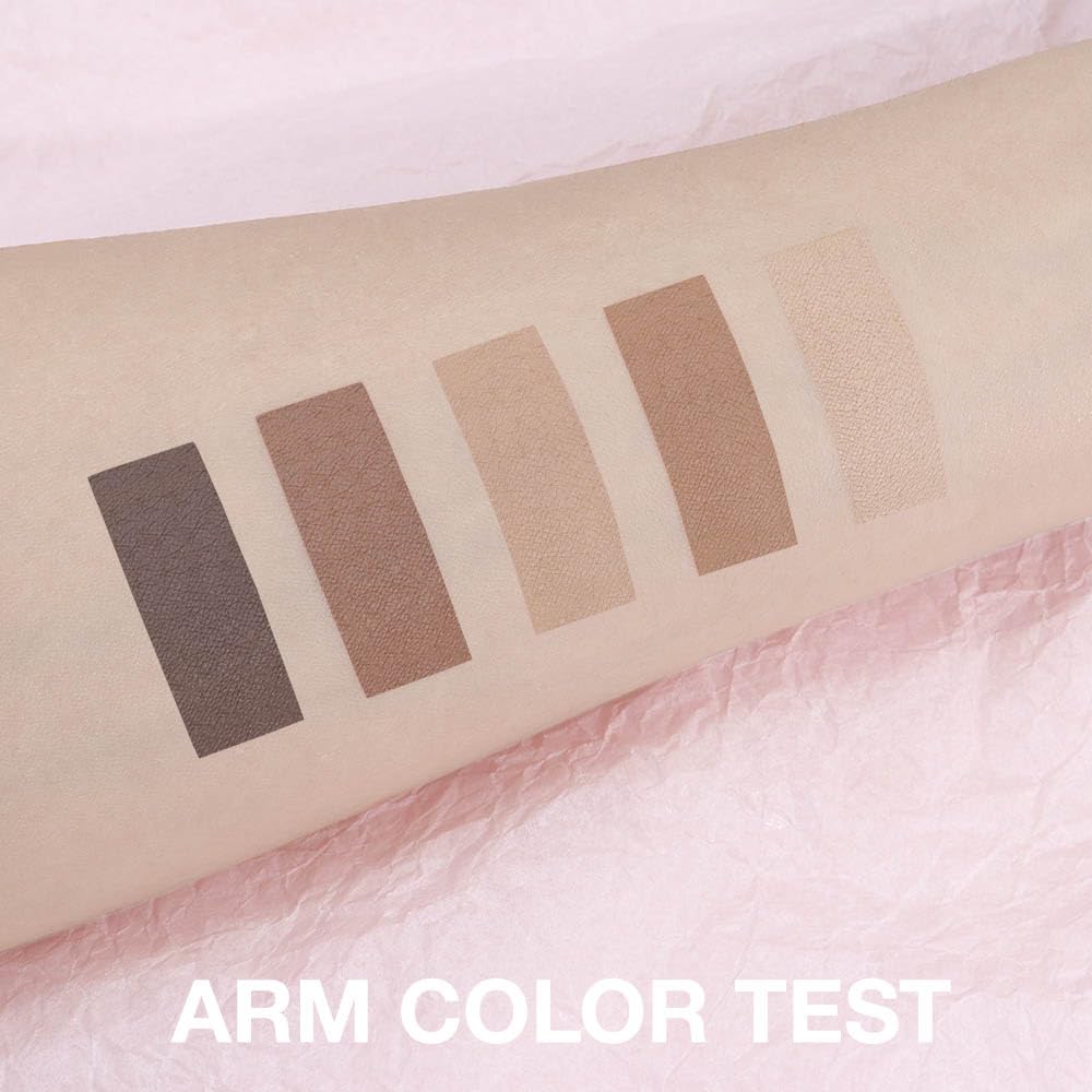 evpct Matte Nude Eyeshadow Palette open with all five shades visible