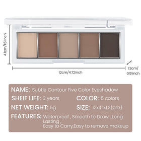 evpct Matte Nude Eyeshadow Palette packaging with description