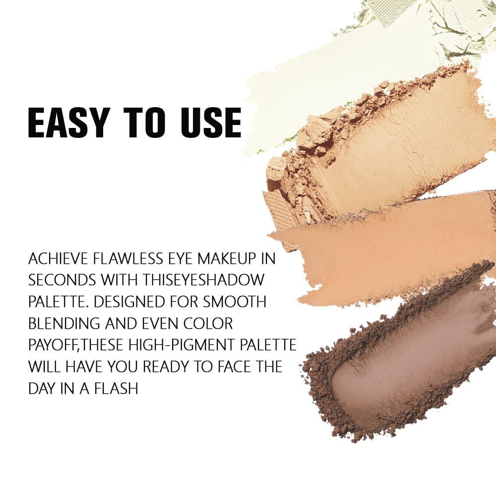 evpct Matte Smoky Nude Eyeshadow Quad Palette in makeup bag