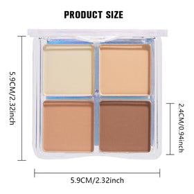 evpct Matte Smoky Nude Eyeshadow Quad Palette with brushes