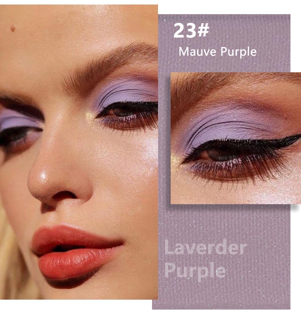 evpct Mauve Lavender Purple Matte Eyeshadow Palette showing vibrant shades