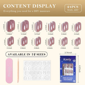 evpct Mauve Pink Cat Eye Press on Nails lifestyle scene