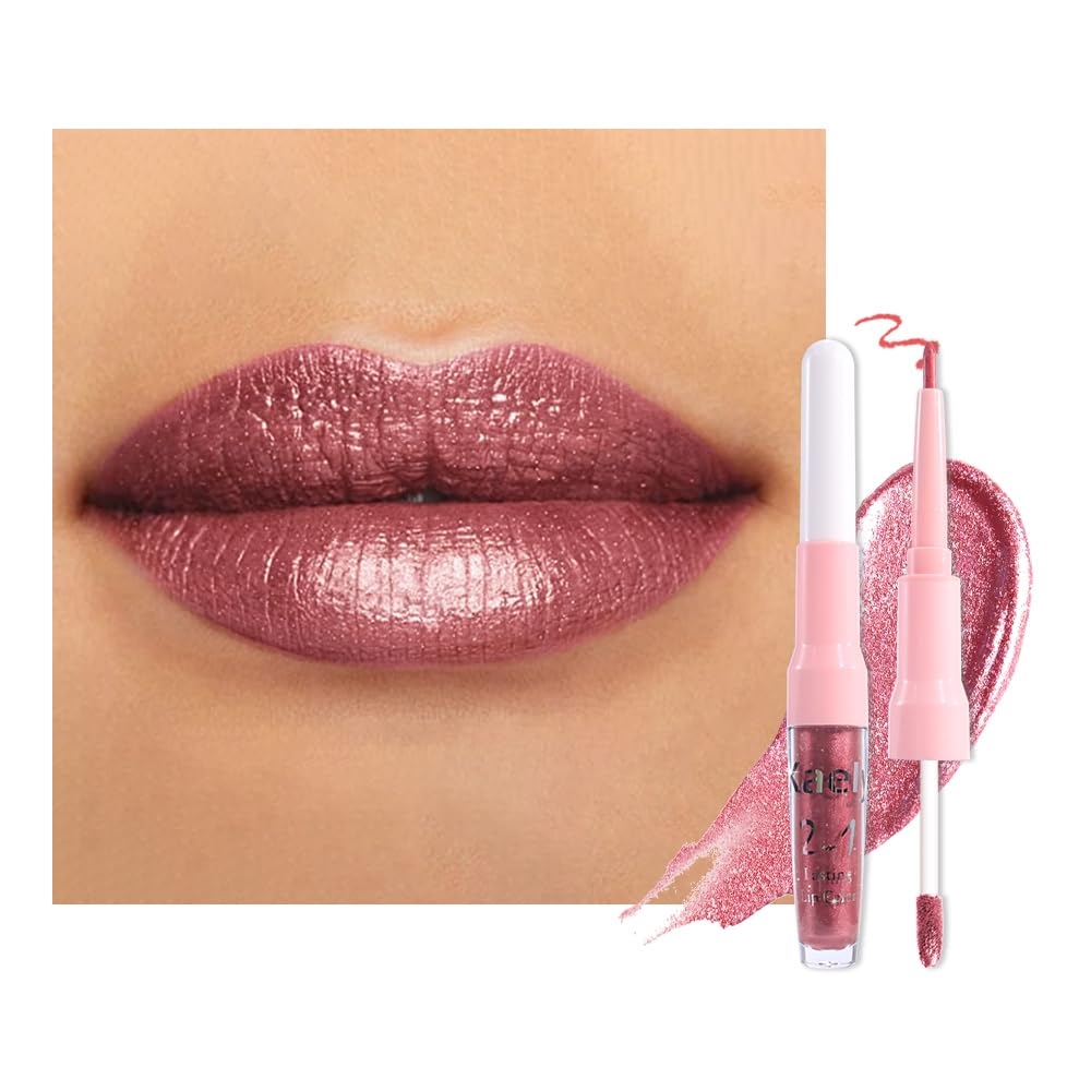 evpct Mauve Pink Lip Liner and Lipstick Combo Set front view
