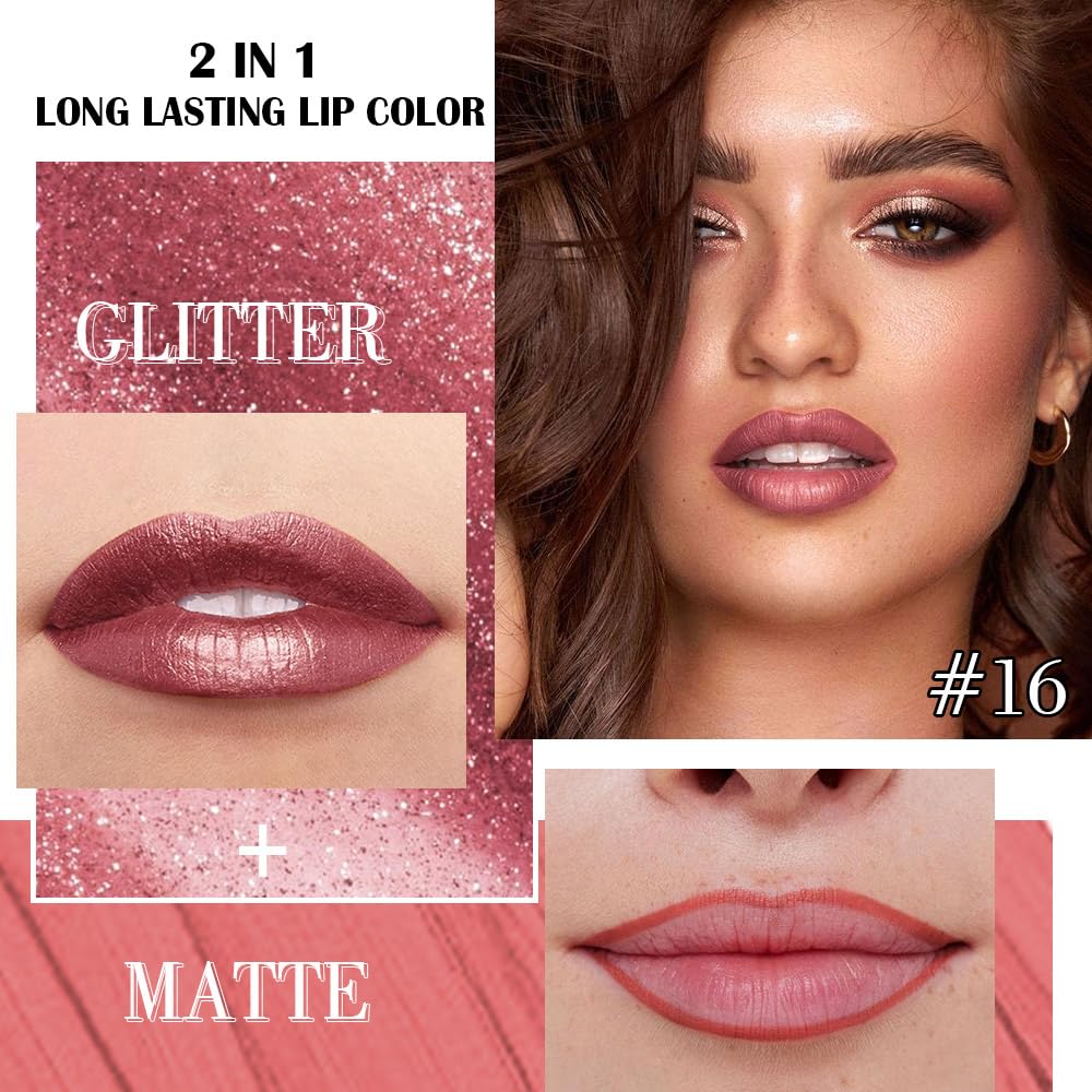 evpct Mauve Pink Lip Liner and Lipstick Combo Set side view