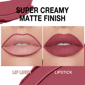 evpct Mauve Red Gradient Matte Lipstick Crayon close-up of tip