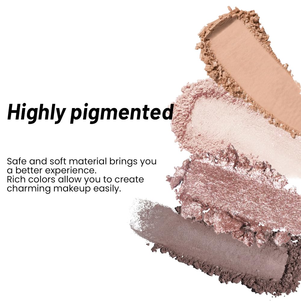 evpct Nude Brown Eyeshadow Quad Palette lifestyle scene with makeup brushes