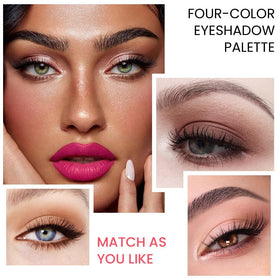 evpct Nude Brown Eyeshadow Quad Palette opened showing vibrant colours
