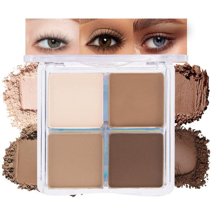 evpct Nude Brown Matte Eyeshadow Quad Palette front view