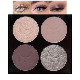 evpct Nude Eyeshadow Quad Palette front view with four shades