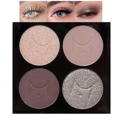 evpct Nude Eyeshadow Quad Palette front view with four shades